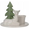 VIANOČNÝ SVIEČNIK KERAMICKÝ OVEČKA VIANOČNÝ STROMČEK FIGÚRKA DEKORATÍVNA 8X10CM