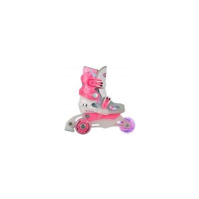 Detské kolieskové korčule Worker Trigo Skate LED XS(26-29) ružová