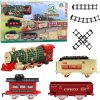 Leantoys Elektrický vlak Classic Train Svetlá Zvuky Dym 24 ks.