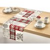 Vianočný gobelínový behúň na stôl „Červená elegancia“ Chenille IT041 40x180 cm Viacfarebná