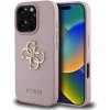 Guess PU Grained 4G Metal Logo Zadní Kryt pro iPhone 16 Pro Max Pink GUHCP16XPGT4MBP