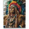 Vymalujsisam.sk Maľovanie podľa čísiel - Starý Indián Veľkosť: 30x40cm, Rám: Na plastovej doske