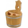 KESPER Kesper, Vědro na příbory z borovice, 4 přihrádky. Průměr 14 cm, výška 20 cm