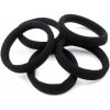 Čierne gumičky do vlasov veľký priemer 5 cm sada 6 ks