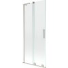 Mexen Velar L, 2-krídlová posuvná vaňová zástena 80 x 150 cm, 8mm číre sklo, brúsená oceľ, 896-080-003-01-97
