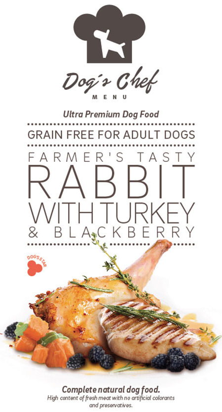 Dog\'s Chef Farmer’s Tasty Rabbit with Turkey & Blackberry 2 kg