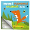 Baloušek - Rodinný nástenný plánovací kalendár 2027, 28,5 × 28,5 cm