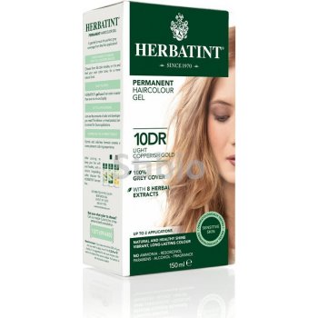 Herbatintpernamentná farba na vlasy svetlo-medeno zlatá 10DR 150 ml