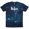 The Beatles Tričko Drop T Logo Unisex Blue L