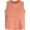 Dámsky top Nike One Classic Dri-Fit Cropped Tank - apricot agate/white - Oranžový (M)