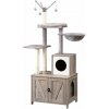 Škrabadlo pre mačky Vasagle Monta 150 cm s toaletou sivé