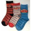 EUROSWAN Ponožky 3v1 Cars vel. 19-22 75% Bavlna, 23% Polyester, 2% Elastan