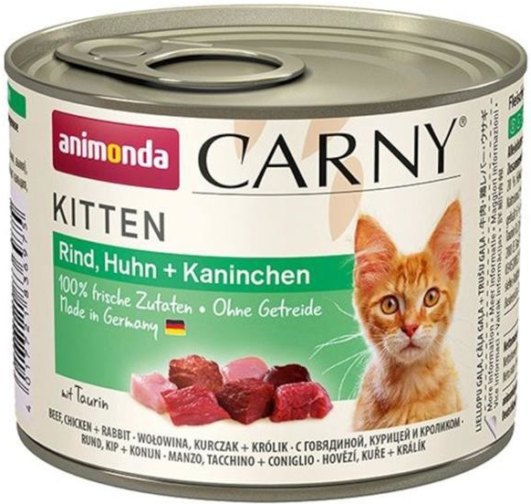 Animonda CARNY Kitten hovädzie,kura a králik 200 g