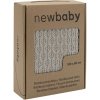 Bambusová pletená deka New Baby so vzorom 100x80 cm light grey
