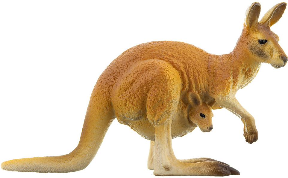 Schleich 14756 divoké zvieratko kengura červená s mládaťom