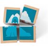 BS Toys, 4 drevené kocky/puzzle Zvieratá Arktídy