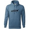 Karate Evolúcia - kop - Mikina pánska Cape s kapucňou - S ( Denim )
