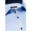 Pánska košeľa ETERNA Comfort Fit Royal Oxford modrá s navy kontrastom Non Iron, Veľkosť 42
