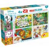Obojstranné puzzle pre deti Lisciani MAXI 4x48 dielikov Disney Classics rozprávky (s omaľovánkami)