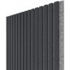 WALL CONCEPT akustický panel antracit, sivý filc + MDF, 2750x604x21 mm, 1,66 m2