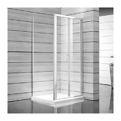 Jika Lyra plus - Sprchové dvere skladacie 800 Ľ/P, sklo transparentné, biela H2553810006681