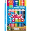 Pastelky JUNIOR Ocean World JUMBO trojhranné - sada 12 ks + strúhadlo