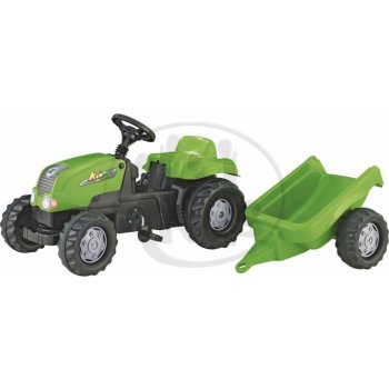 Rolly Toys šliapací traktor Rolly Kid s vlečkou zelený