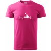 EKG kajak - Klasické pánske tričko vyššej gramáže - 4XL ( Purpurová )