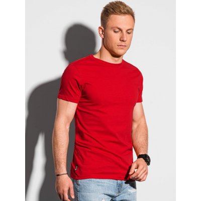 Ombre Clothing pánske Basic tričko Elis červené