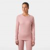 Funkčné tričko Helly Hansen W Lifa Merino Midweight Crew Pink Salt S