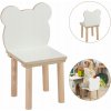 Detská stolička Medvedík drevená, stolička do detskej izby s medvedíkom
