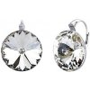 Stříbrné náušnice se Swarovski® Crystals 18 mm rivoli čiré