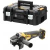 DCG406NT DEWALT AKU 18V XR BEZUHLÍKOVÁ 125MM ÚHLOVÁ BRUSKA, KOLÍBKOVÝ SPÍNAČ, BEZ BATERIE A NABÍJEČKY, KUFR T-STAK