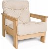 Marior HOME MEXICO Armchair (kreslo z buku) 105 / 140x75x83 cm cream natural (lněný olej)