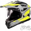 PRILBA ADVENTURE LS2 MX702 PIONEER II 2 NAMIB FLUO MATNÁ SIVÁ MATNÁ, veľkosť XXL
