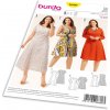Strih Burda 6680 - Áčkové šaty pre plnoštíhle