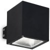 Exteriérové nástenné svietidlo Ideal lux 123080 SNIF SQUARE AP1 NERO 1xG9 40W IP44