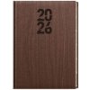 Denní diář 2026 Ctirad s výsekem Wood A5 hnědá