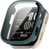 PROTEMIO 108025 PC FULL COVER Plastový kryt so sklom pre Amazfit Bip 6 tmavozelený