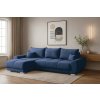 Rohová rozkladacia sedačka EDGAR - modrá