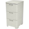 Komoda Curver® STYLE 3x šuflík, krémová, 33x60x38 cm