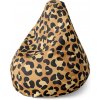 Sablio Sedací vak Pear Gepardí vzor - 70 x 95 x 15 cm