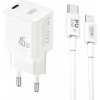 Rýchla nabíjačka s kockou pre iPhone USB-C 45W + kábel pre iPhone Lightning