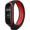 eses Náramok dierkovaný pre Xiaomi Mi Band 3 a Xiaomi Mi Band 4 - Čierno červený