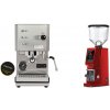 Profitec GO, brushed stainless steel + Eureka Atom W 75, ferrari red