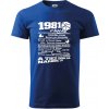 1981 v kocke - Tričko extra veľké (5-8XL) - 5XL ( Kráľovská modrá )