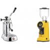 La Pavoni Stradivari Lusso + Eureka Helios 75, yellow