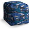 Sablio Taburet Kocka Mustang Pattern - 40x40x40 cm