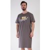 Vienetta MAN Pánska nočná košeľa s krátkym rukávom Beer weekend: tmavě šedá XL