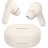 Havit bezdrôtové slúchadlá (TW950) – TWS, Bluetooth 5.3, mikrofón, in-ear, ENC, USB-C, 400mAh, béžovo-ružové